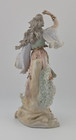 Antique Late 19th Century 8  Matchmaker Gypsy Dancer On A Rock W  Gold Gilt