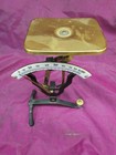 Antique English Brass Small Balance Scale With Weights