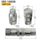 1 2  Npt Skid Steer Hydraulic Couplers couplings  Bobcat Flat Face Quick Connect