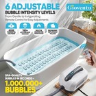 Bathtub Spa Mat Portable Massager With 6 Adjustable Settings  Non-slip Design