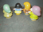 Snow White   Sleepy  Happy  Dopey Dwarfs - Fisher Price Little People  4 Figures