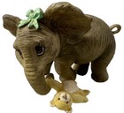Hamilton Collection Elephant Figurines Baby Elephant Bows Vintage Lot Of 5