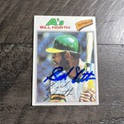 Bill North Signed In Person Autograph 1977 Topps  551 Baseball Card Auto A   s Au