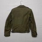 Vtg Wwii Ike Wool Olive Green Military Jacket Button Down Distressed Size 34r