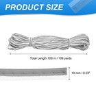 Reflective Piping Fabric Strip 109 Yds 100 Meters Edging Braid Trim Sew Silver