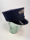 Boston And Maine Trainman Visor Cap Original Black  7 1 8  Rail Conductor