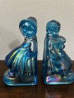 Vintage Set Of Bookends Of A Boy And Girl 1970 s Wheaton 5    Tall