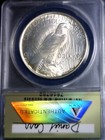 1964d Anacs Ms63 Peace Silver Dollar Coin Daniel Carr Over Struck On Genuine  1