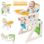 3 In 1 Baby High Chair Convertible Play Table Seat Booster Toddler Feeding Tray