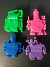 Vintage Set Of 4 Coin Bank Warrior Gumball Vending Machine Toys Sku 33