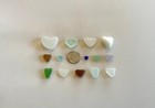 Genuine Beach Sea Glass Perfectly Heart-shaped Beautiful Colors Surf-tumbled