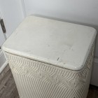 Vintage Mid Century Redmon Woven Wicker Laundry Clothes Hamper Basket Mcm