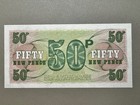         British Armed Forces 50 New Pence Special Voucher     Military Currency Note