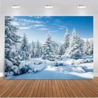Snow Fir Forest Backdrop Christmas Snow Backdrop Photography Studio 7x5ft