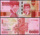 100 000 Indonesian Rupiah X 10   1 Million  1 000 000  Idr Circulated Indonesia