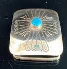 Sterling Silver Turquoise Belt Buckle 2  Vintage P55