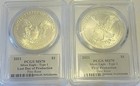 2021 T1   T2 Set   1 Silver Eagle Pcgs   psa Ms70 Legends Of Life Pete Rose Signed