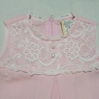 Vintage Baby Togs Sleeveless Dress-size 2t-pink-lace Yoke-faux Pearls-trim