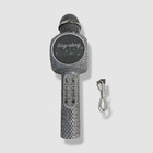 Wireless Express Silver Bling Karaoke Microphone   Bluetooth Speaker All-in-one