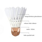 Iheyfill 12 Pcs White Goose Feather Badminton Shuttlecocks     Badminton Birdie   