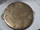 Vintage Solid Brass Round Serving Tray Pierced Gallery Handles Made In India
