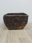 Antique Chinese Provincial Iron Mounted Wooden Bowl 19th Century Primitive Tool