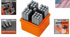 Professional Chrome Vanadium Letter   Number Stamping Kit - 37 Tools Included