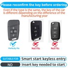 Sindeda For Volkswagen Key Fob Cover With Keychain Soft Full 5 Button  Silver 