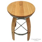 Wine Barrel Swivel Top Stool  24  26  30  Sit Height Rustic Furniture Bar Bistro