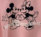 2025 Walt Disney World Parks Sweatshirt Mickey   Minnie Heart Baby Pink Size M