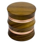 2 5   4 Piece Walnut Solid Wood Metal Herbal Herb Spice Grinder Crusher