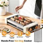 3 In 1 Electric Hot Dog Roller Machine With Grill   Griddle 6-roller Hot Dog