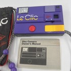 Vintage 1980s Le Clic Disc Camera Purple With Carry Cord And Black Pouch