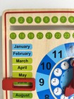 Wooden Calendar   Clock Board Learning Toy All-in-one Weather Season Date Chart