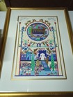 Raphael Abecassis Serigraph Signed Israeli Framed Wall Art Kabbalah 30x22