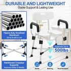 Shower Chair With Padded Armrests   Back 500lbs Reinforced Crossbar For Bathtub
