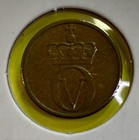 1971 Norway 1 Ore Coin Km 403 Bronze Squirrel Animal Nordic Vintage Scandinavian