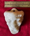 Antique 1800   s Milk Glass Victorian Match Holder Striker Face Wall Hanging June