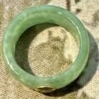 Vintage Qvc 14k Yellow Gold Peridot Gemstone Solitaire Green Jade Ring S G3d