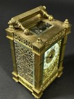 Antique French Ornate Bronze Filigree Carriage Clock 1900
