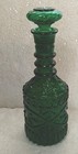 Jim Beam Emerald Green Glass Decanter Cork Stopper  Vintage 1968 Approx 12 