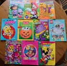 Mixed Coloring   Activity Book Lot     Dora Minnie Scooby Lego Stickers Lisa Frank