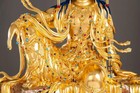 88 Cm China Pure Bronze 24k Gold Gems Guanyin Kwan-yin Bodhisattva Buddha Statue