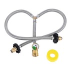Y-splitter Dual Propane Tank Converter Adapter Hose 350psi For Grill Heater