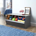Badger Basket Children s Wood Three Bin Stackable Storage Cubby 5 2 Cu Ft Usa