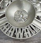 Vintage Hawaii Aluminum Ashtray Hula Girl Tiki Bar D  cor Mid-century Souvenir