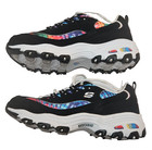 Skechers D lites Shoes Women   s 8 5 Black Summer Fiesta Memory Foam Excellent