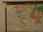 School Wall Map Beautiful Old World Map 20jahrh 1914 195x190 Vintage   1961