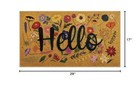  Floral Welcome-door-mats Outside-entrance Synthetic-coir With Non-slip 