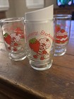 3- 1980 Strawberry Shortcake 6oz 4    Juice Glasses Double-sided Graphics